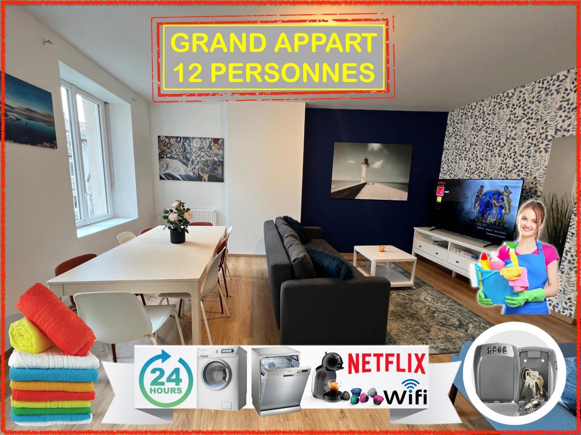 24 Chic & Cosy Grand Appart 88M2 Parking Gratuit Hypercentre Netflix Σαιντ-Ετιέν Εξωτερικό φωτογραφία